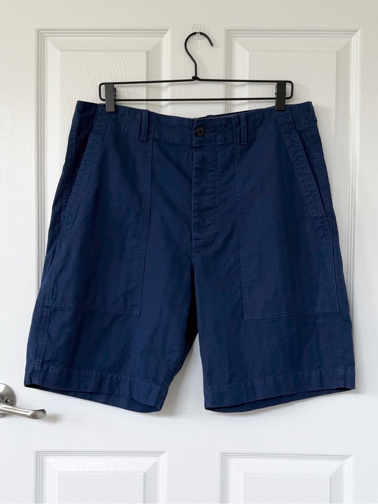 Banana Republic Other - Banana Republic Blue Cotton Linen Blend Patch Pocket Utility Shorts Heritage